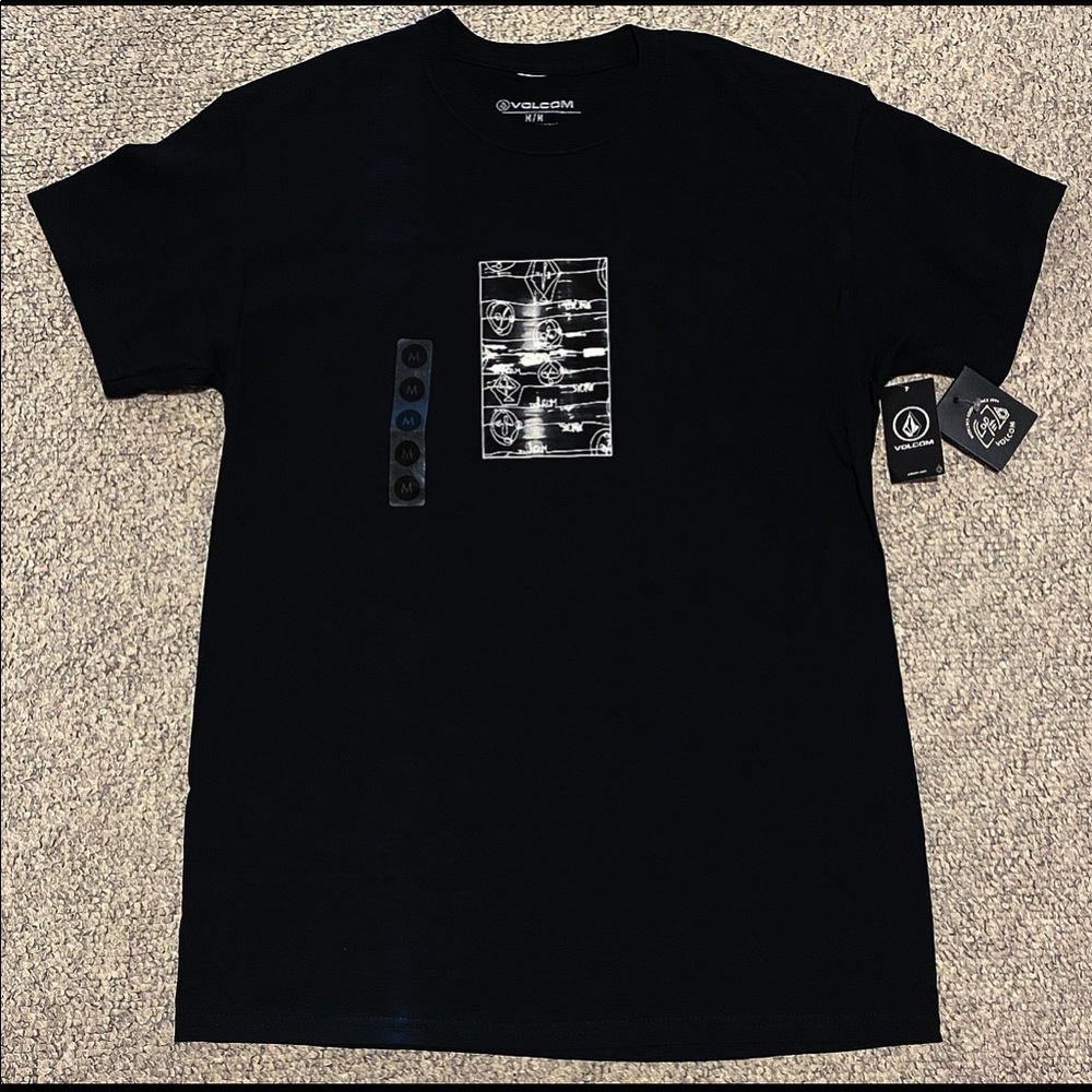 Black & white Volcom shirt.